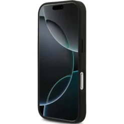 Capa de couro BMW MagSafe cinza/preta para iPhone 17 Pro Max – BMOHMP17X25PCPSGK