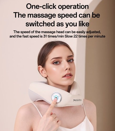 Massageador Elétrico de Pescoço Yesido MG14 com Terapia de Calor