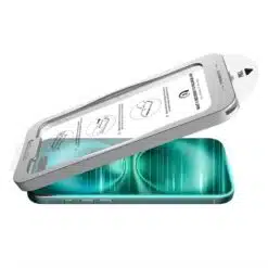 Vidro 3D Picasso para iPhone 17 Pro Max, Bandeja de Alinhamento, Vidro HD Transparente, Anti-impressão Digital, Dureza 9H, Antirriscos, Sem Bolhas - Transparente