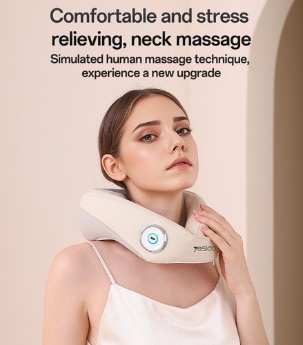 Massageador Elétrico de Pescoço Yesido MG14 com Terapia de Calor