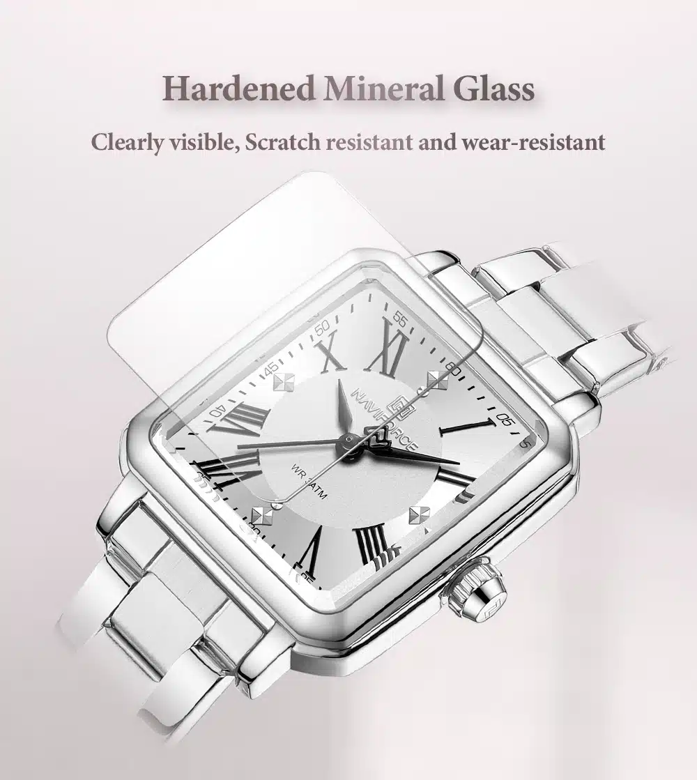 Relógio feminino FullSilver Dames Horloge Naviforce NF5065 estilo luxuoso e exclusivo (Original) - Image 10