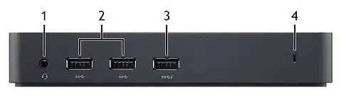 Docking Station Dell D3100 USB 3.0 Ultra HD/4K Preta (Usado) - Image 3