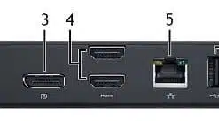 Docking Station Dell D3100 USB 3.0 Ultra HD/4K Preta (Usado) - Image 4