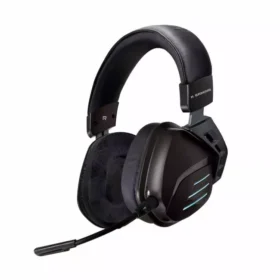 Fone de ouvido gamer sem fio KGaming K20 com conectividade tri-modo - Preto