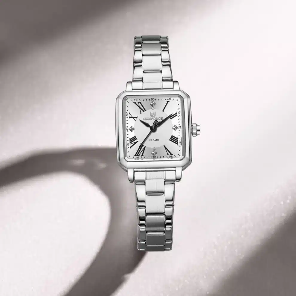 Relógio feminino FullSilver Dames Horloge Naviforce NF5065 estilo luxuoso e exclusivo (Original) - Image 14