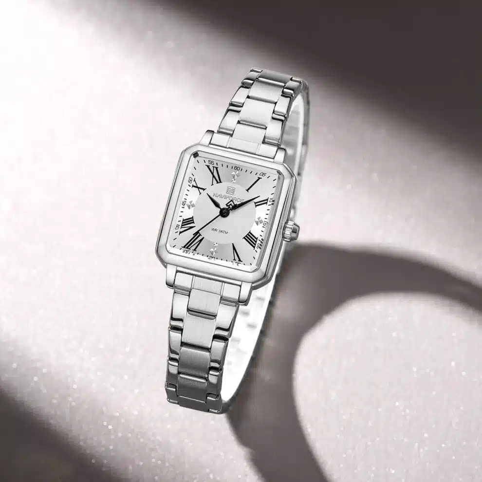 Relógio feminino FullSilver Dames Horloge Naviforce NF5065 estilo luxuoso e exclusivo (Original) - Image 13