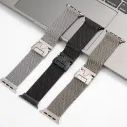 Bracelete Milanesa Titânio Premium Loop Strap para Apple Watch 42/44/45/46/49mm - Image 3