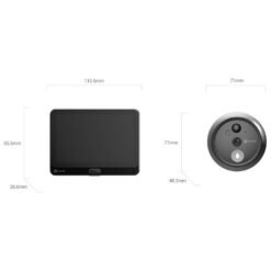 Vídeo Porteiro Inteligente EZVIZ HP4 Peephole Doorbell IR WiFi Full HD Preto