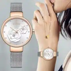 Relógio feminino SilverGold Naviforce NF5013 estilo luxuoso e exclusivo (Original) - Image 3