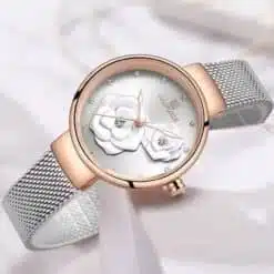 Relógio feminino SilverGold Naviforce NF5013 estilo luxuoso e exclusivo (Original) - Image 5