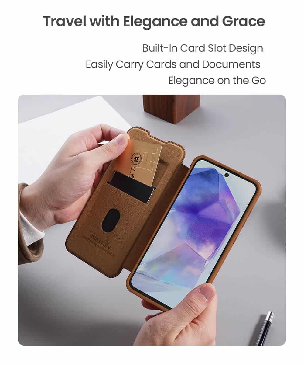 Capa de couro Nillkin Qin Pro para Samsung Galaxy A56 5G - Image 10