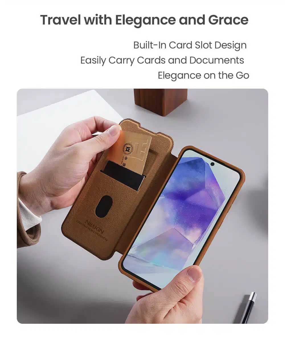 Capa de couro Nillkin Qin Pro para Samsung Galaxy A56 5G - Image 10
