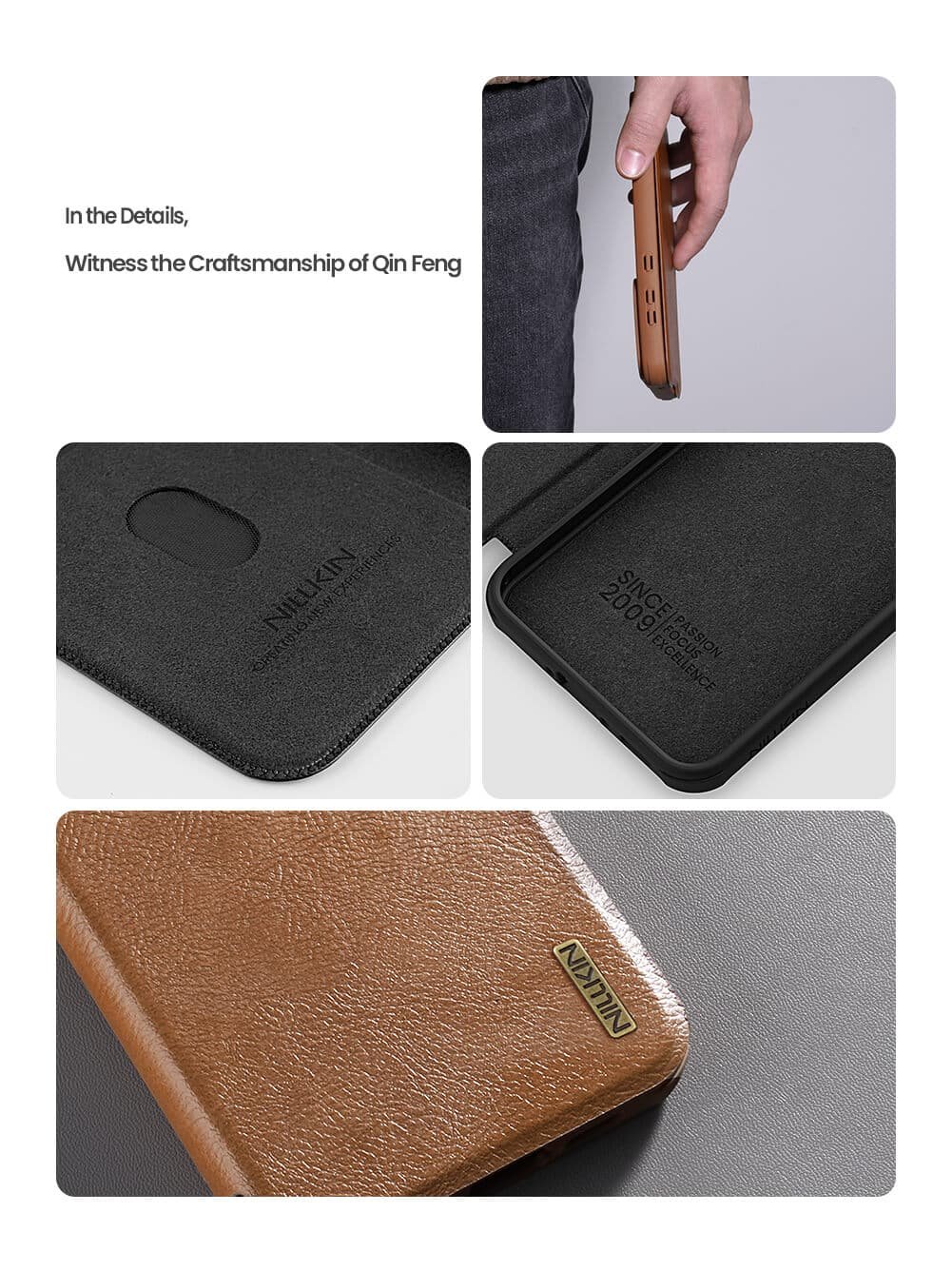Capa de couro Nillkin Qin Pro para Samsung Galaxy A56 5G - Image 11
