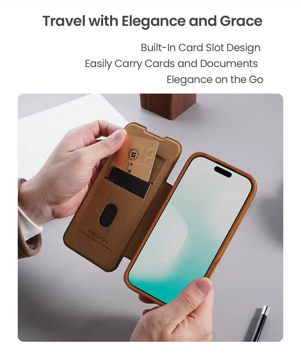 Capa de couro Nillkin Qin Pro Series para Apple iPhone 17 Pro Max - Image 12