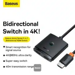 Switch HDMI bidirecional 2 em 1 Baseus AirJoy Series com Cabo de 1m - Image 6