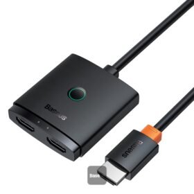 Baseus AirJoy Series - Switch HDMI bidirecional 2 em 1 com cabo de 1 m - Preto Angola