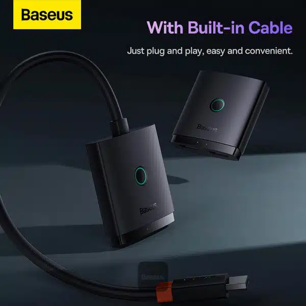 Switch HDMI bidirecional 2 em 1 Baseus AirJoy Series com Cabo de 1m - Image 4