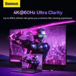 Switch HDMI bidirecional 2 em 1 Baseus AirJoy Series com Cabo de 1m - Image 5