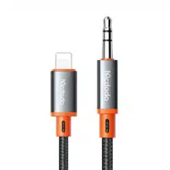 Cabo espiral MCDODO CA089 CASTLE SERIES LIGHTNING PARA DC3.5 MACHO 1,8M - PRETO