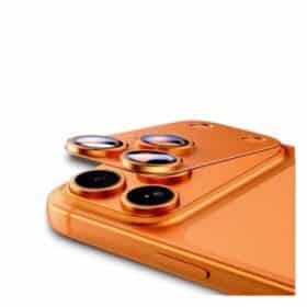 Lente de câmera Green Lion Pro para iPhone 17 Pro Max, alta definição, resistente a arranhões e impressões digitais, nanoabsorção, lente de alumínio, design inovador, fácil instalação - Laranja Titânio