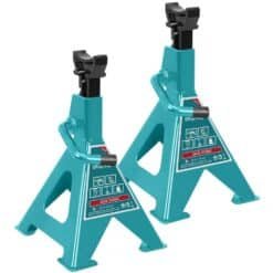 Cavaletes de apoio de 6 toneladas. Altura mínima: 388 mm. Altura máxima: 580 mm. (Conjunto de 2 peças)