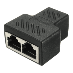 Adaptador Conector RJ45 1 para 2 em linha Cat7/6/5e blindado e robusto