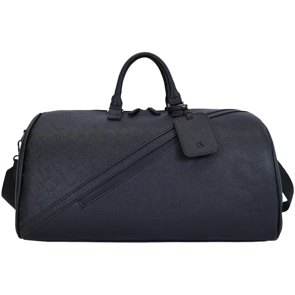 Mala de viagem Levelo Carryall em couro PU - Preta loja de angola