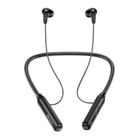 Fone de ouvido Bluetooth YSP21 BT5.3 com cancelamento de ruído em chamadas, conchas auriculares magnéticas, botões grandes e design com alça de pescoço.