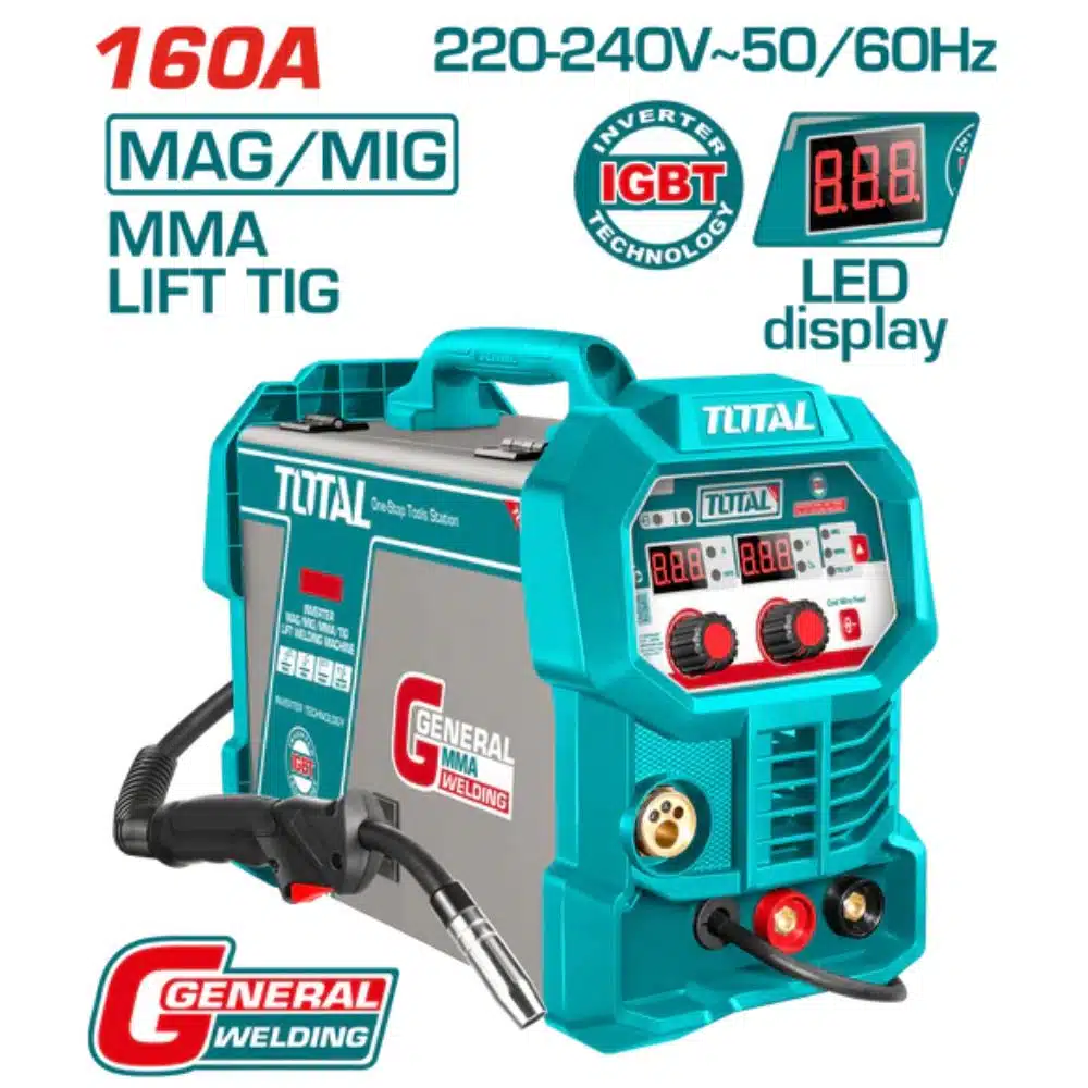Máquina de solda inversora Total Tools 160 Amp 220 Volt Soldagem 1,6:4 mm - TMGT16058
