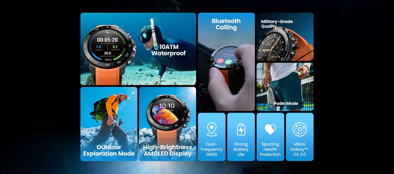 Smartwatch (Relogio Inteligente) Mibro GS Explorer S Dual GPS c/ 10ATM - Image 9