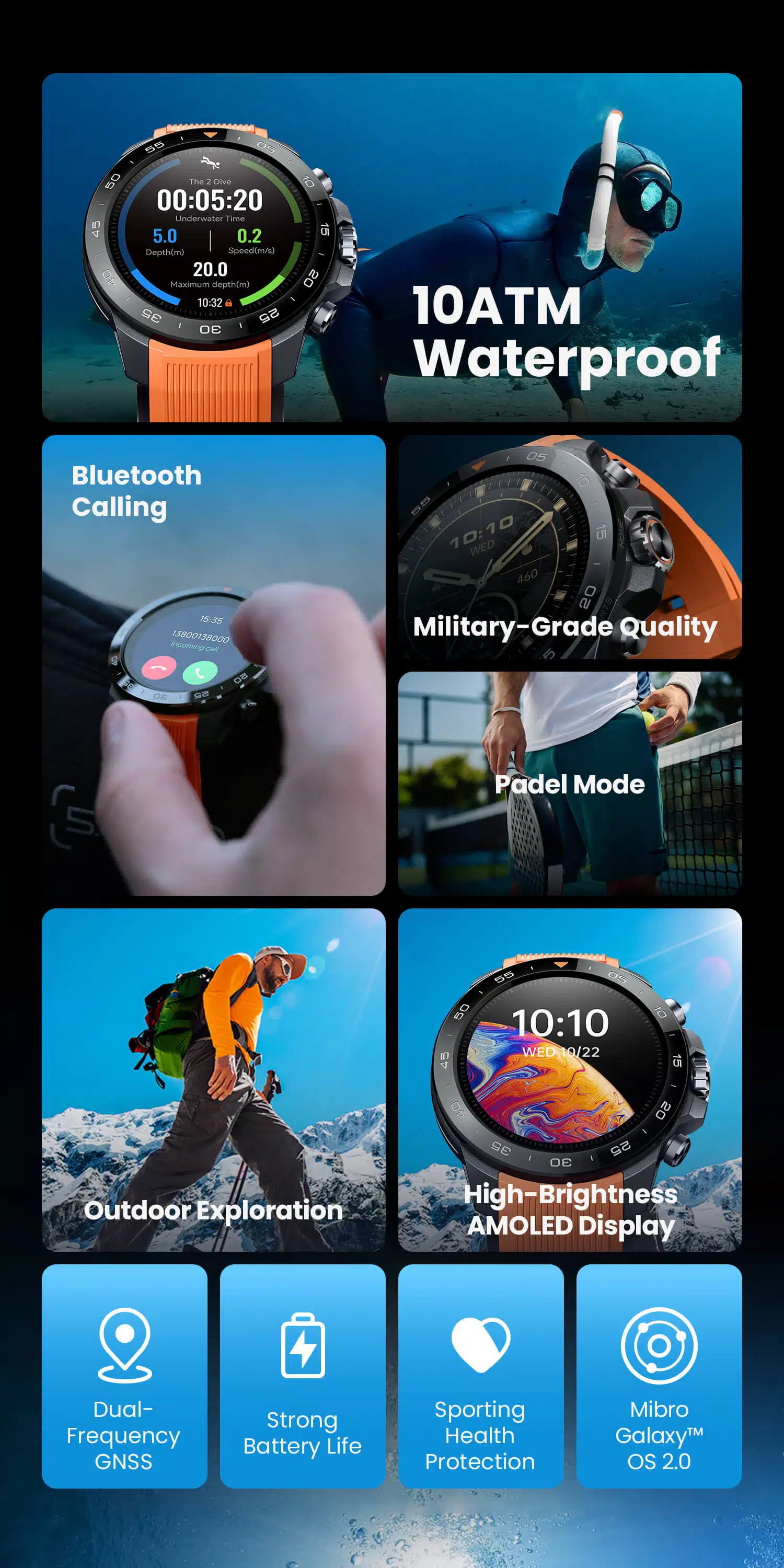 Smartwatch (Relogio Inteligente) Mibro GS Explorer S Dual GPS c/ 10ATM - Image 36