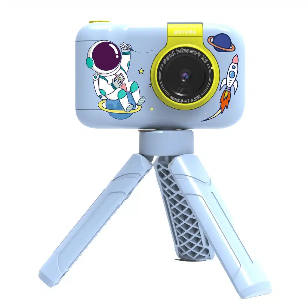 Câmera digital infantil Porodo Lifestyle com tripé - Azul - Image 2