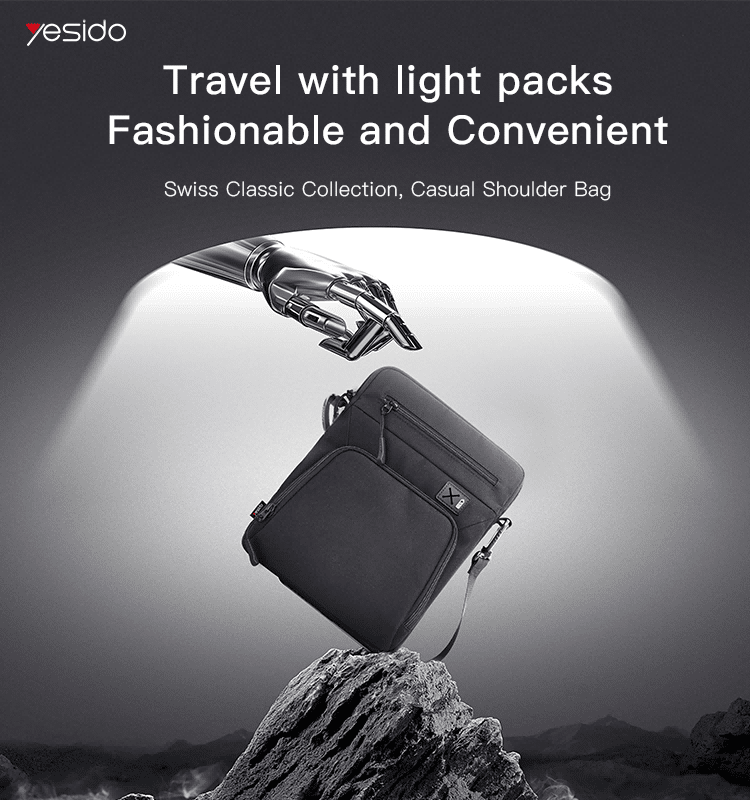 Bolsa transversal em poliéster repelente à água, ideal para viagens e armazenamento de artigos esportivos - YESIDO - Image 10