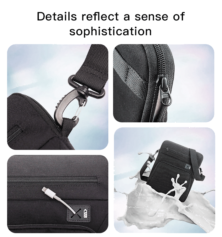 Bolsa transversal em poliéster repelente à água, ideal para viagens e armazenamento de artigos esportivos - YESIDO - Image 3