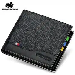 Alternative view of Carteira Masculina em Couro genuíno Bison Desim W Series Black