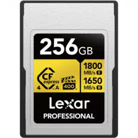 Cartão de memória Lexar Professional GOLD CFexpress 4.0 Tipo A de 256 GB