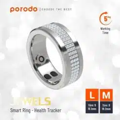Anel feminino Inteligente Porodo Jewels com Monitor de Saúde - Prata - Image 8