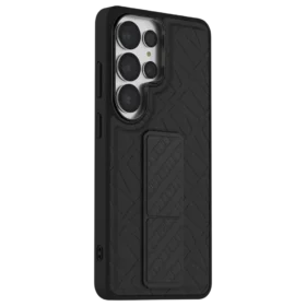 Capa com suporte Levelo Morphix Cuero Grip para S26 Ultra - Preta angola