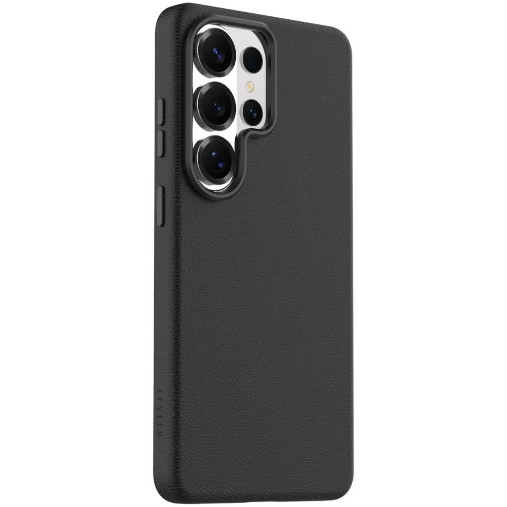 Capa Magsafe Levelo Peru em couro integral para S26 Ultra - Preta - Image 2