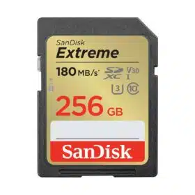 Cartão de Memória SDXC SANDISK Extreme 256GB (180MB/s) UHS-I, U3, V30 loja em angola