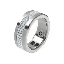Anel Inteligente Porodo Jewels com Monitor de Saúde, 18,2 mm, 5 dias de duração da bateria, Modo Esportivo, Monitor de Sono, Frequência Cardíaca e Temperatura Corporal, Contador de Calorias, Oxigenação Sanguínea, Ciclo Menstrual - Prata