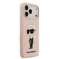 Capa de silicone líquido Karl Lagerfeld com logotipo NFT Ikonik para iPhone 17 Pro Max - Image 5