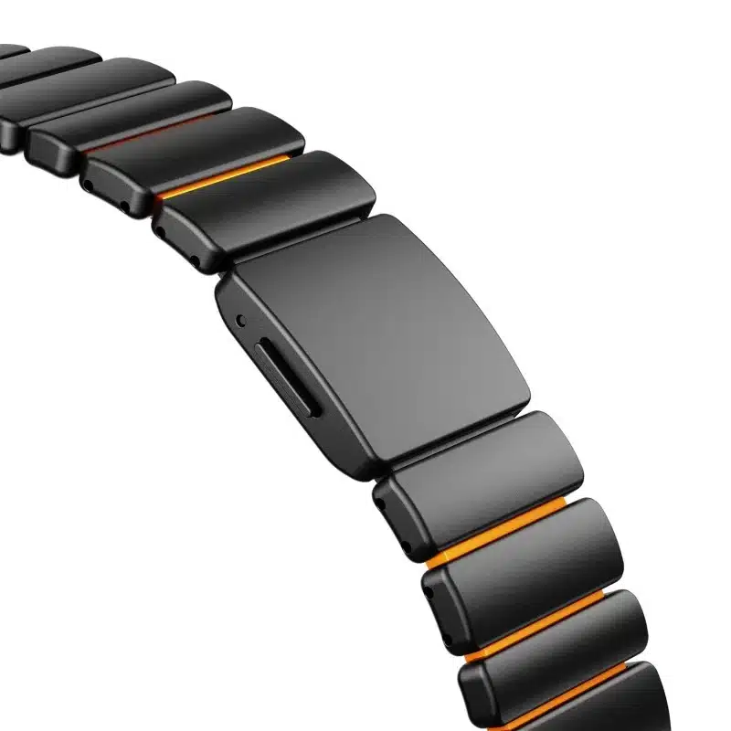 Braceletes de borracha de fluoroelastômero de titânio com fecho magnetico p/ Apple Watch 49 mm (Ultra/Ultra 2/Ultra 3) - Imagem 4