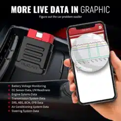 Scanner Automóvel Mucar BT200 PRO OBD 2 Ferramenta de Diagnóstico Automotivo Completa - Image 6