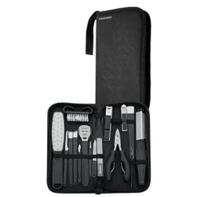 Conjunto de Cortadores de Unhas Portáteis Porodo 16 em 1 para Manicure e Pedicure