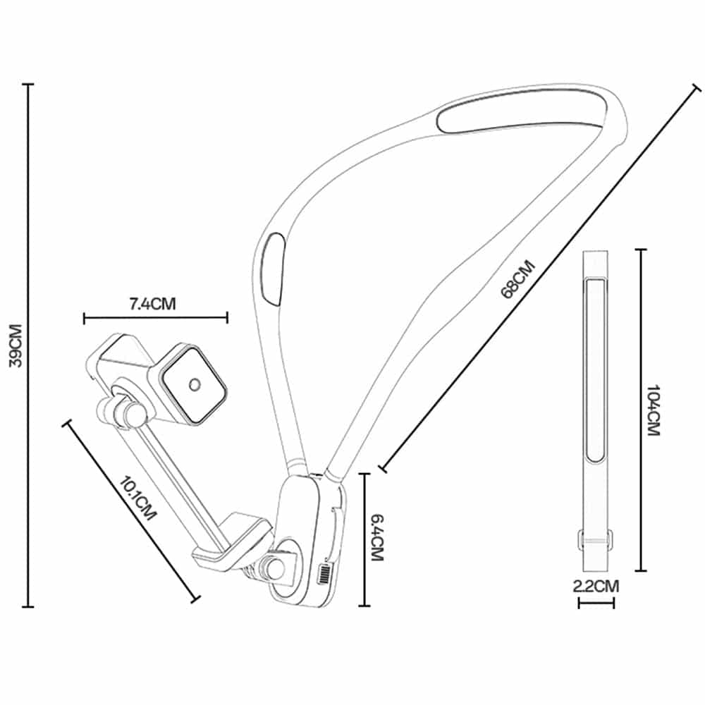 Suporte multifuncional para Telemóvel Yesido para pescoço com alça traseira (cinza) - Image 9