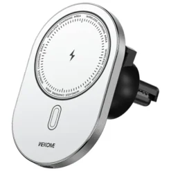 Carregador sem fio WEKOME WP-U207 com suporte magnético para carro, carregamento rápido de 15 W, rotação de 360 ​​graus e encaixe na saída de ar - Preto