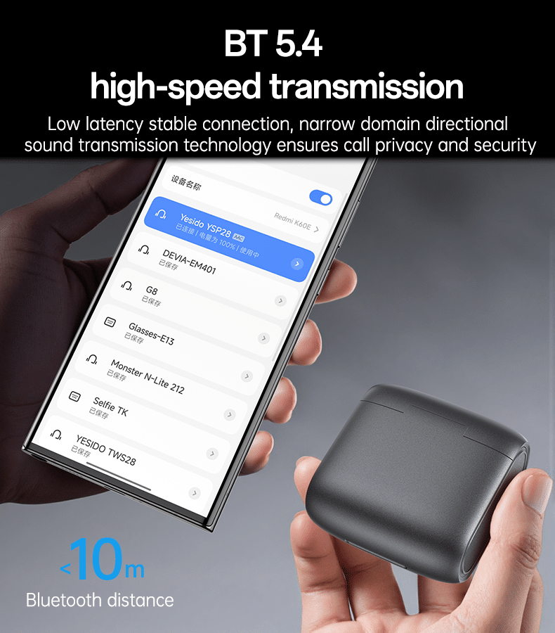 Auriculares Bluetooth BT5.4 ENC com redução de ruído, longa duração da bateria, design aberto e qualidade de som Hi-Fi. - Image 6