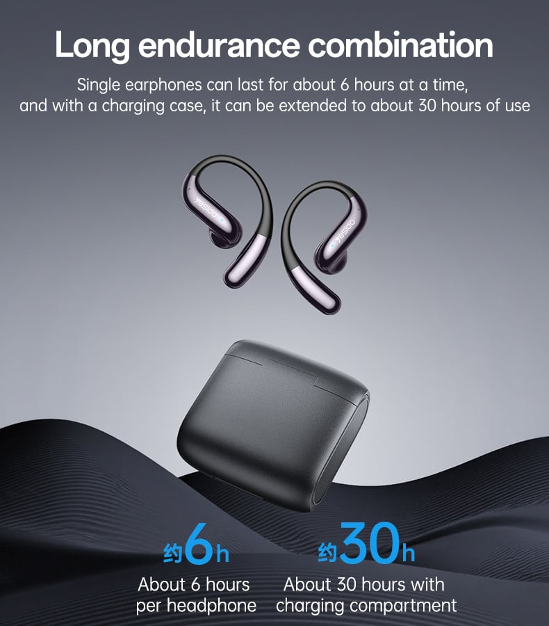 Auriculares Bluetooth BT5.4 ENC com redução de ruído, longa duração da bateria, design aberto e qualidade de som Hi-Fi. - Image 3
