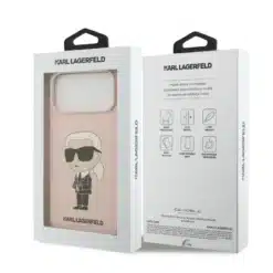 Capa de silicone líquido Karl Lagerfeld com logotipo NFT Ikonik para iPhone 17 Pro Max - Image 4
